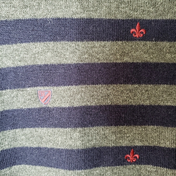 Daniel Cremieux Men's Sweater Merino Wool Blend Striped Blue & Gray Size XXL NWT - Picture 8 of 10